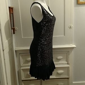 XXi sparkle black sweater dress Sz L